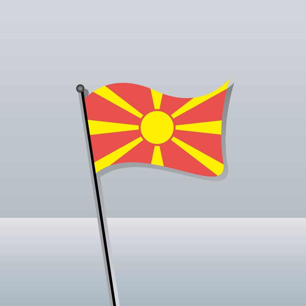 ilustración de la plantilla de la bandera de macedonia vector