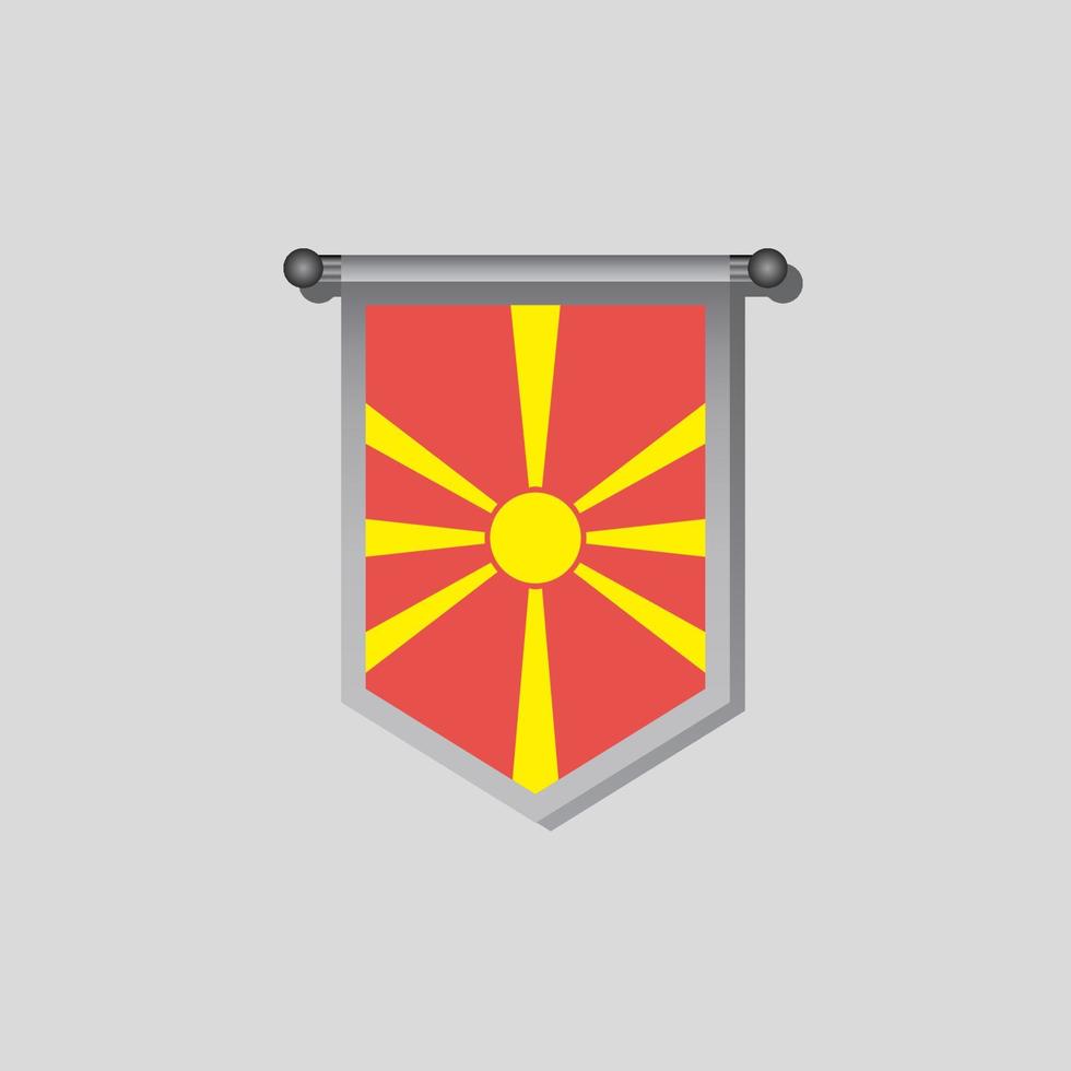 Illustration of Macedonia flag Template vector
