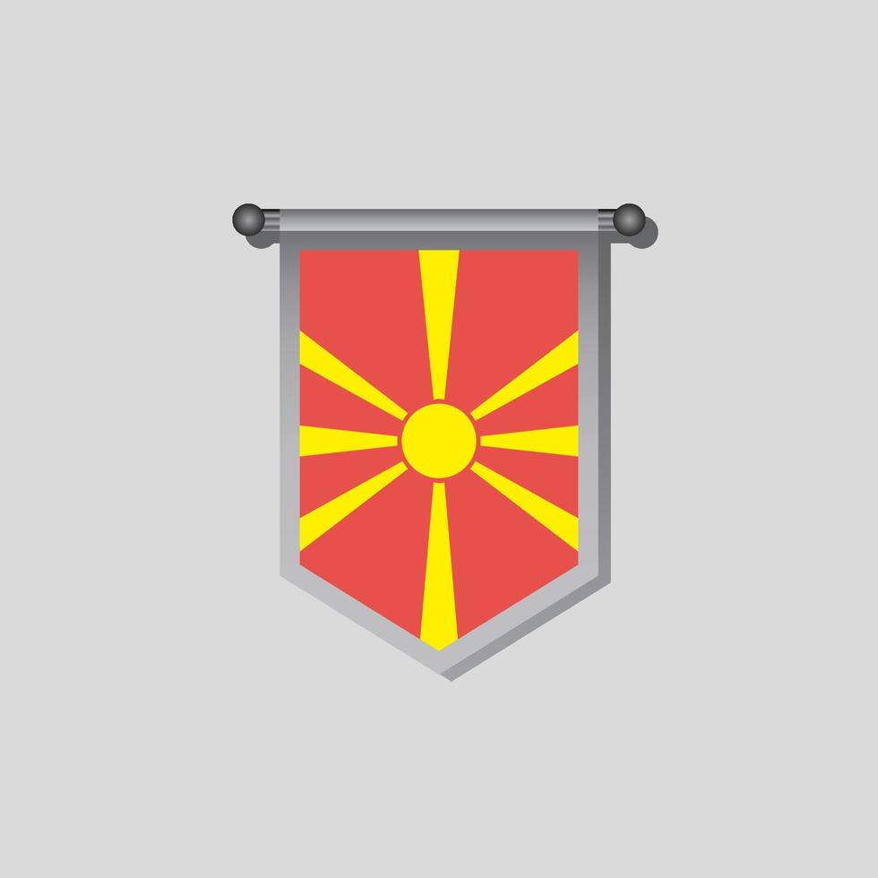 ilustración de la plantilla de la bandera de macedonia vector