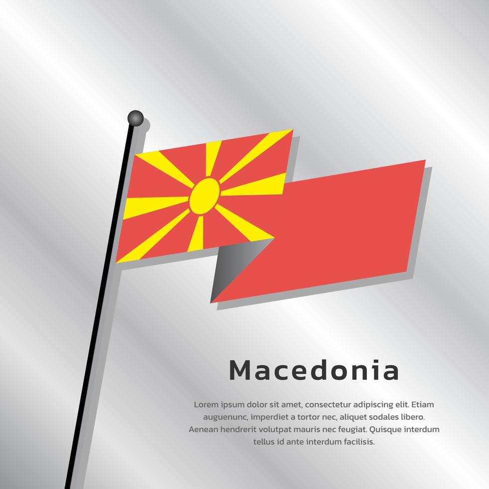 Illustration of Macedonia flag Template vector