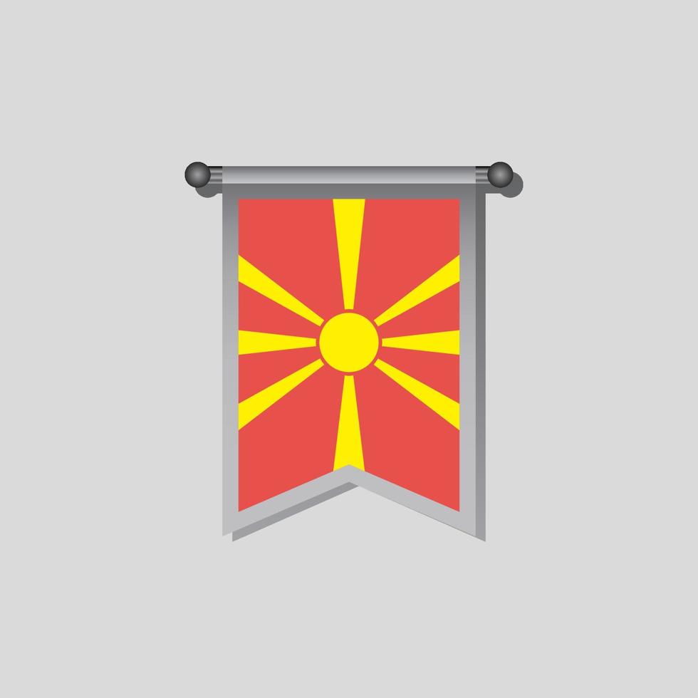 ilustración de la plantilla de la bandera de macedonia vector