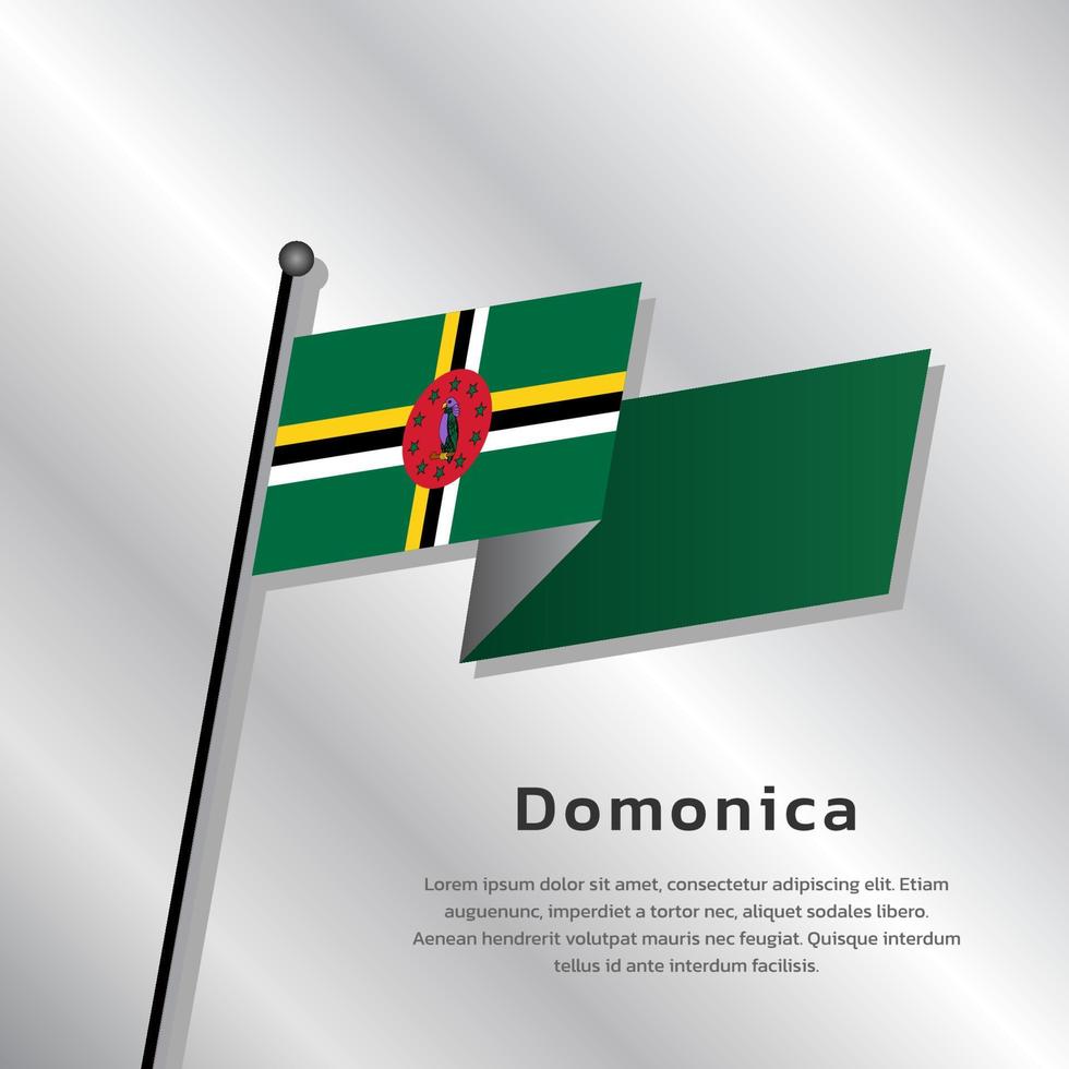 Illustration of Domonica flag Template vector