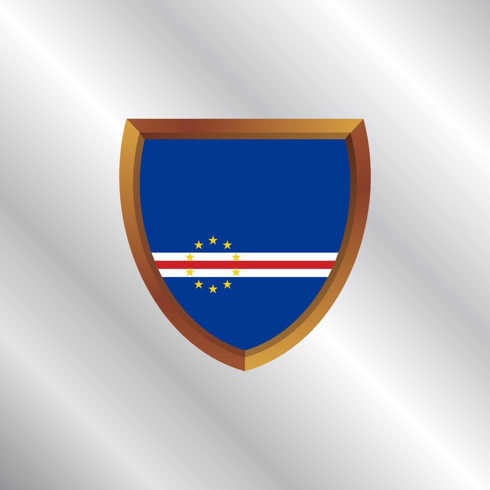 ilustración de la plantilla de la bandera de cabo verde vector