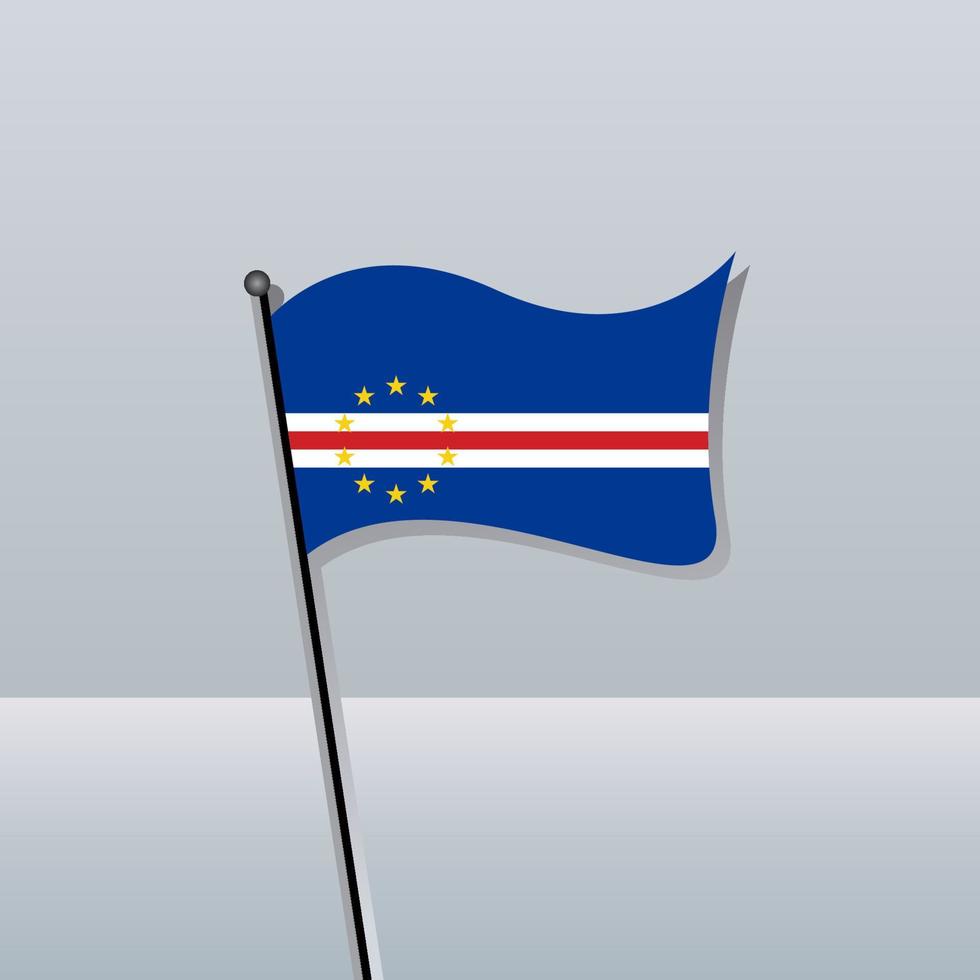 ilustración de la plantilla de la bandera de cabo verde vector