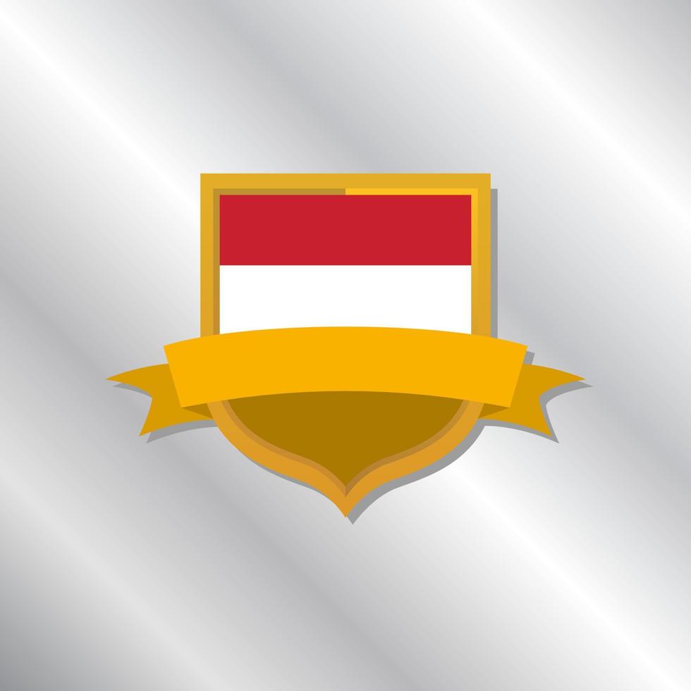 Illustration of Indonesia flag Template vector