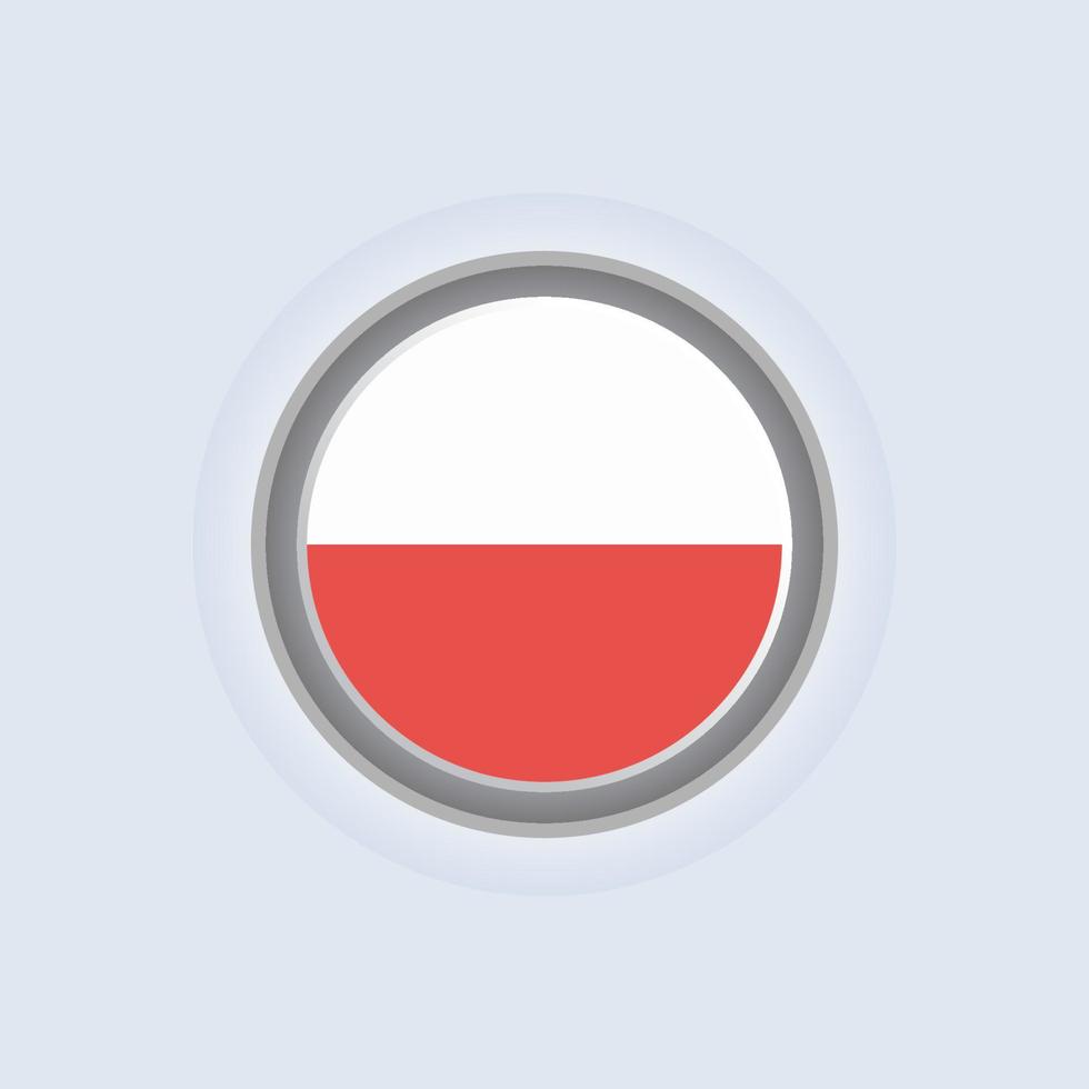 ilustración de plantilla de bandera de polonia vector