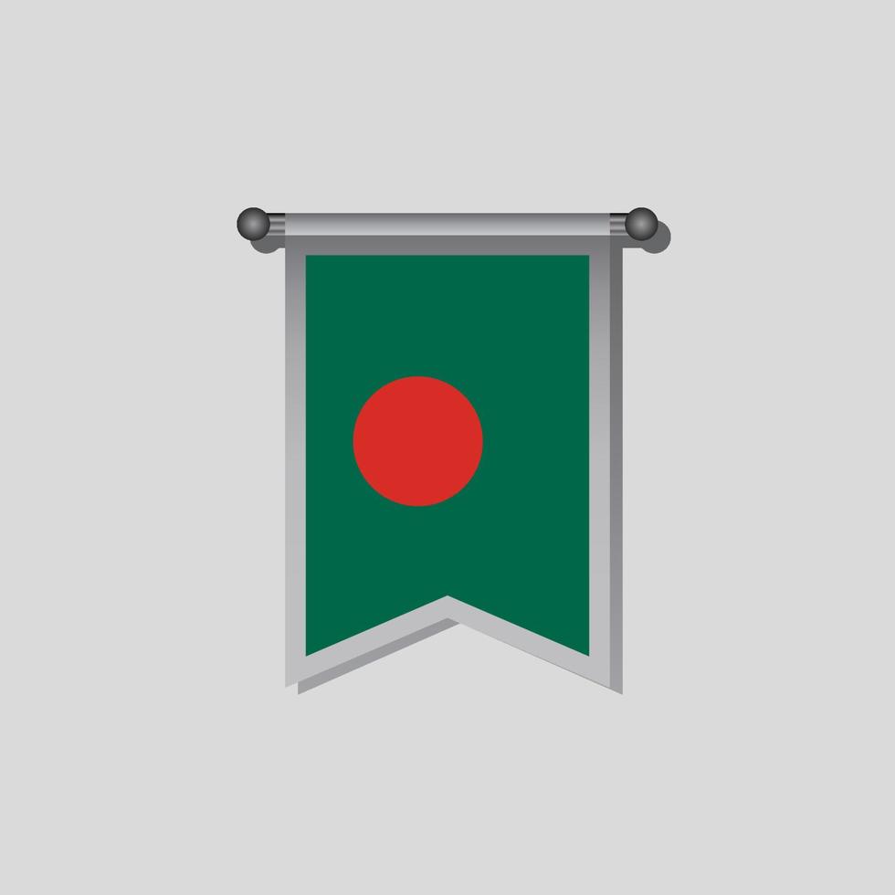 Illustration of Bangladesh flag Template vector