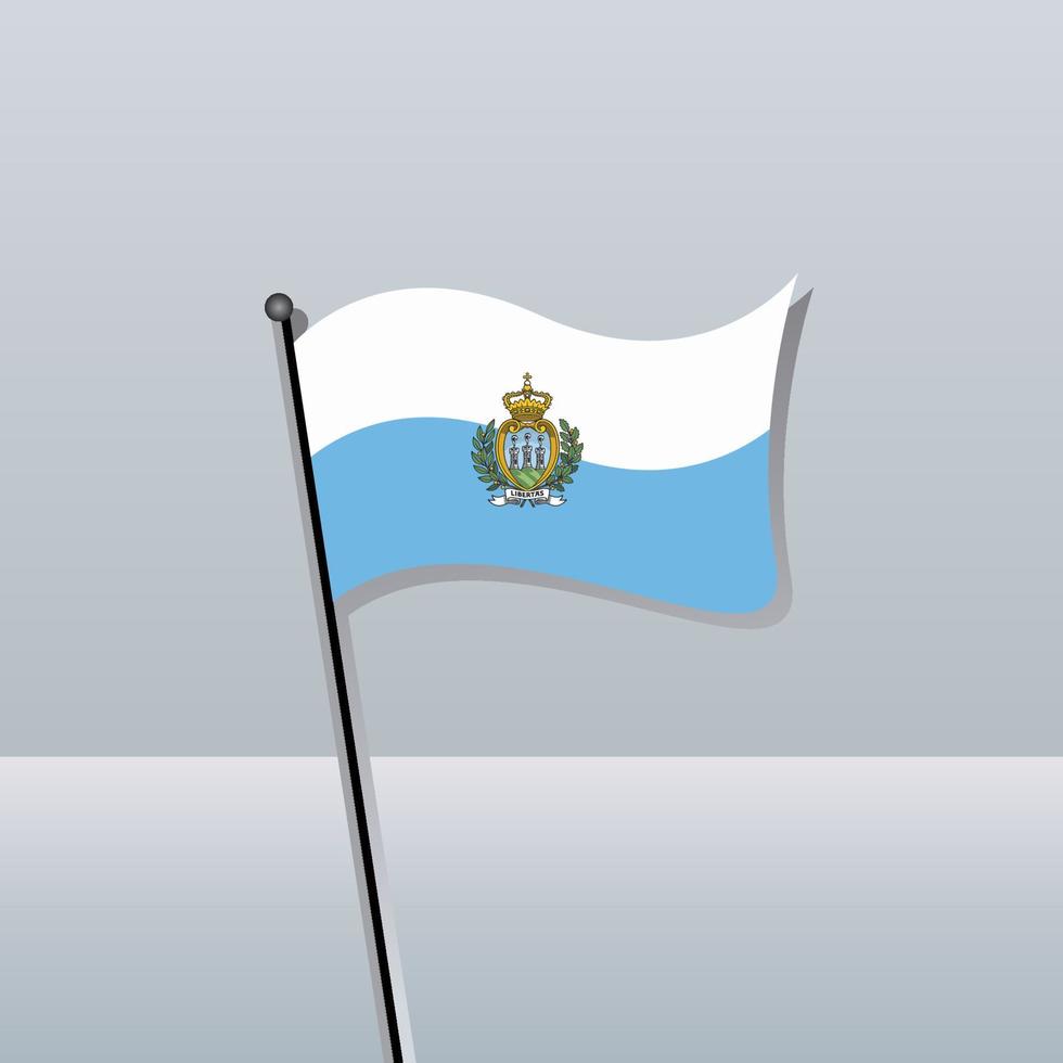 Illustration of San Marino flag Template vector