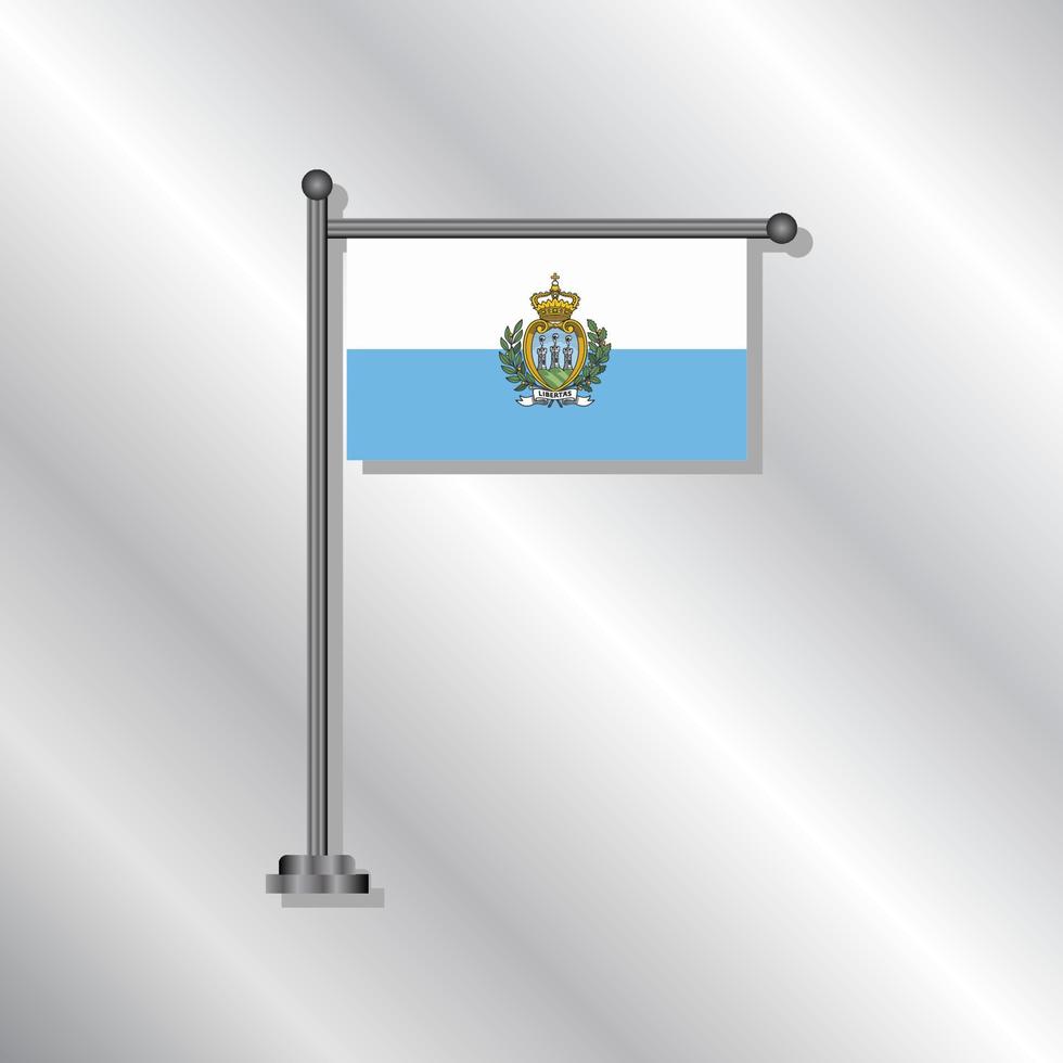 Illustration of San Marino flag Template vector