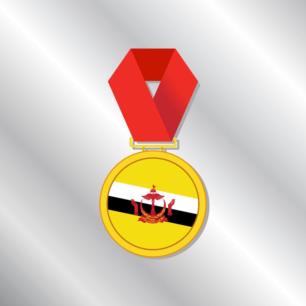 Illustration of Brunei flag Template vector