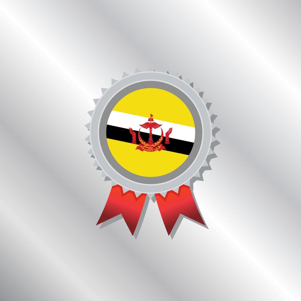 Illustration of Brunei flag Template vector