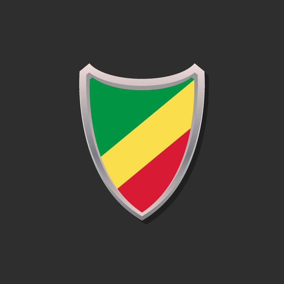 Illustration of Congo flag Template vector