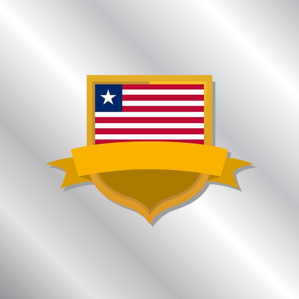 ilustración de la plantilla de la bandera de liberia vector