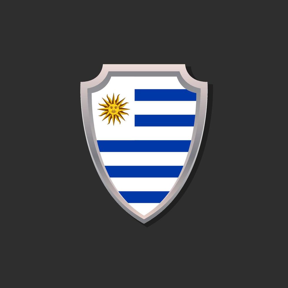 ilustración de la plantilla de la bandera de uruguay vector