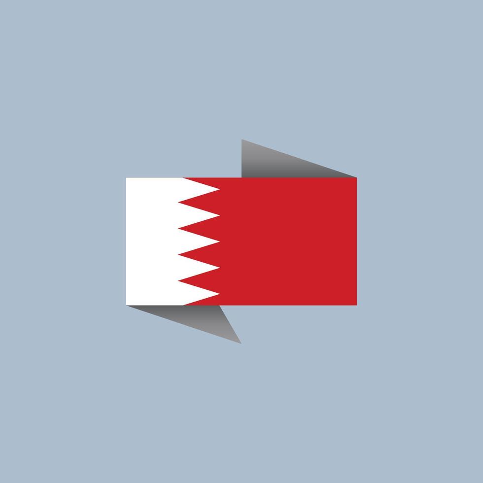 Illustration of Bahrain flag Template vector