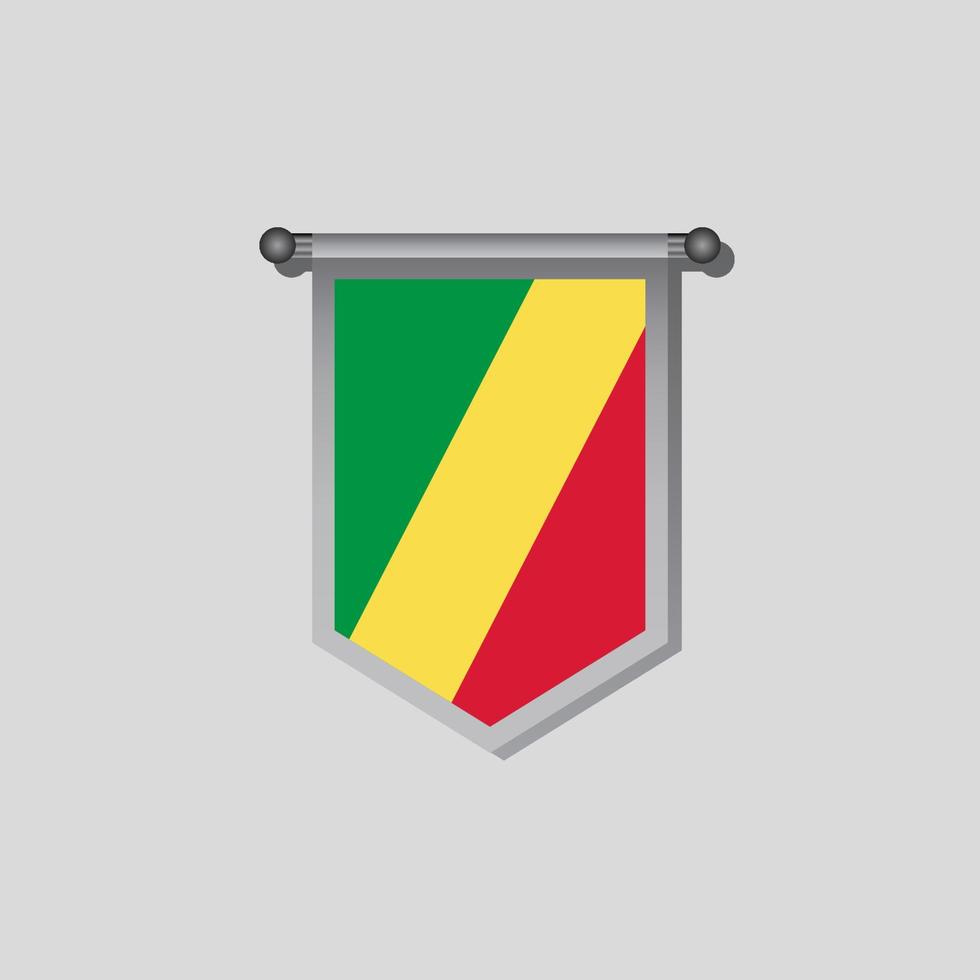 ilustración de la plantilla de la bandera del congo vector