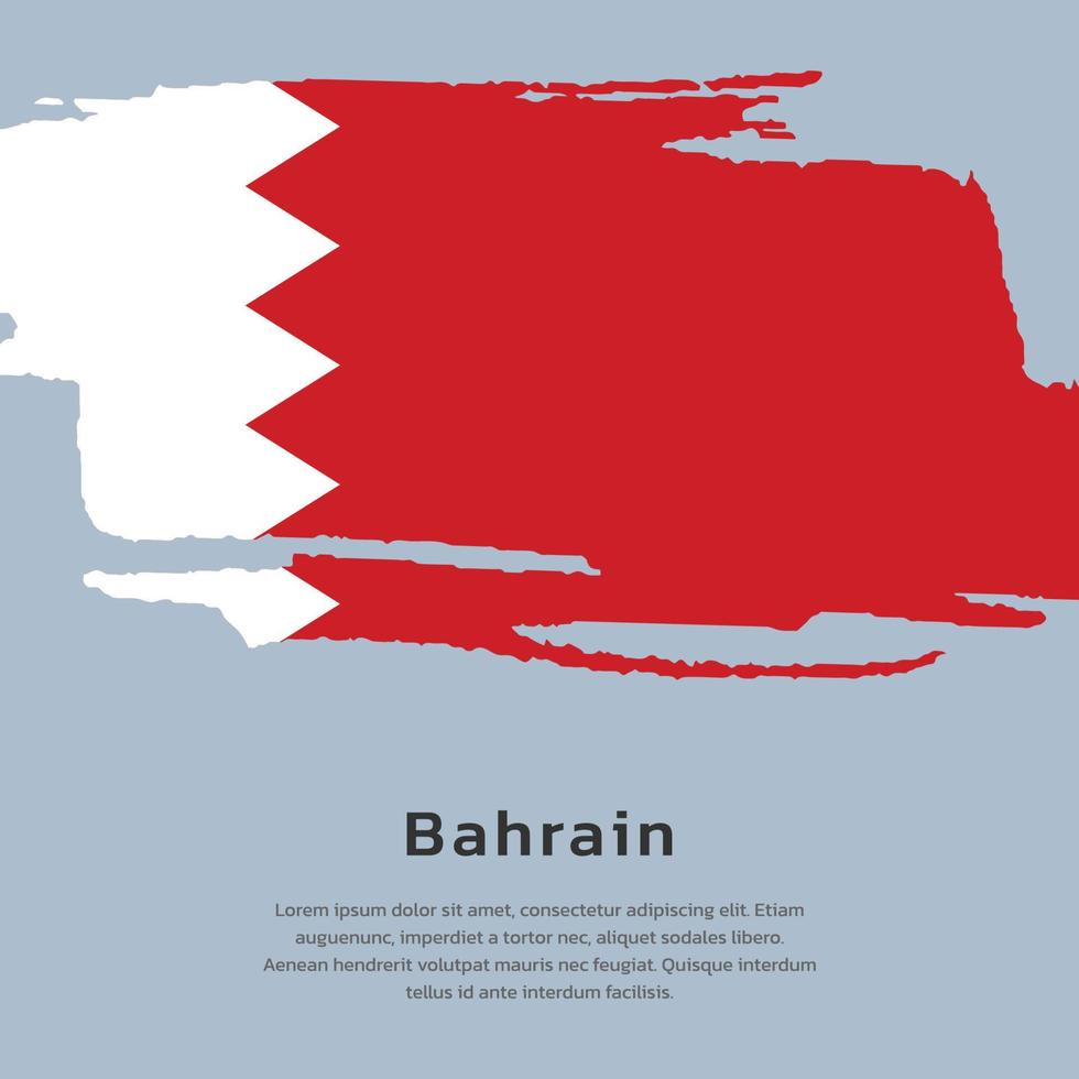 Illustration of Bahrain flag Template vector