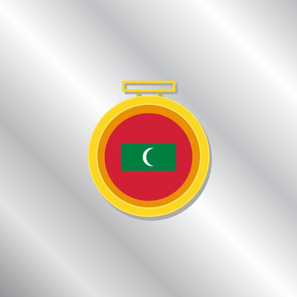 Illustration of Maldives flag Template vector