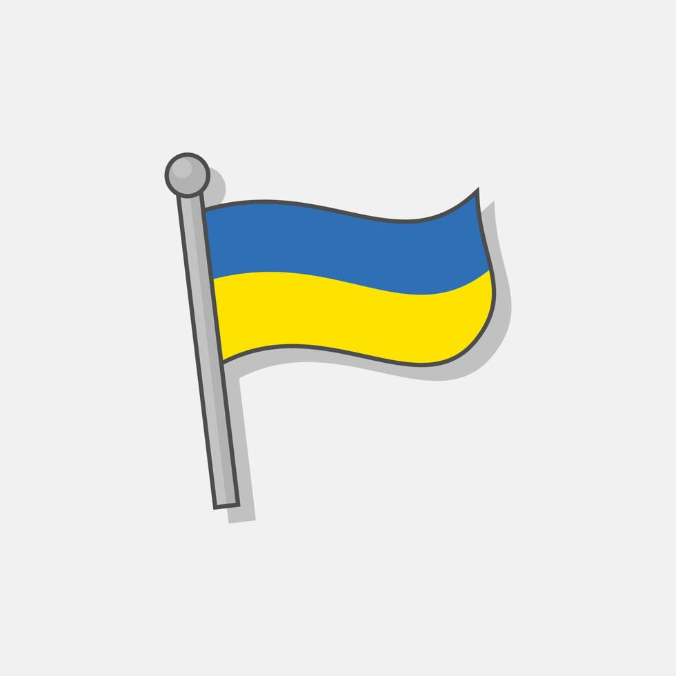 Illustration of Ukraine flag Template vector