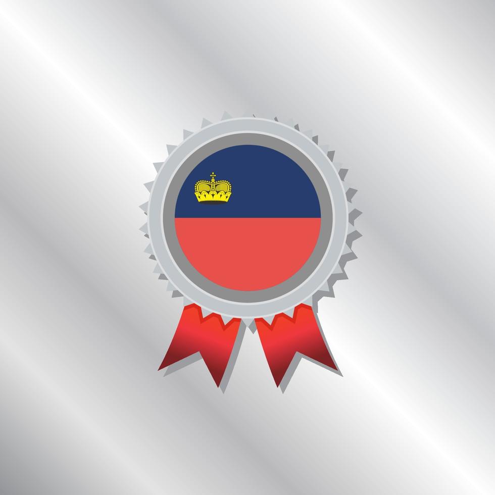 ilustración de la plantilla de la bandera de liechtenstein vector