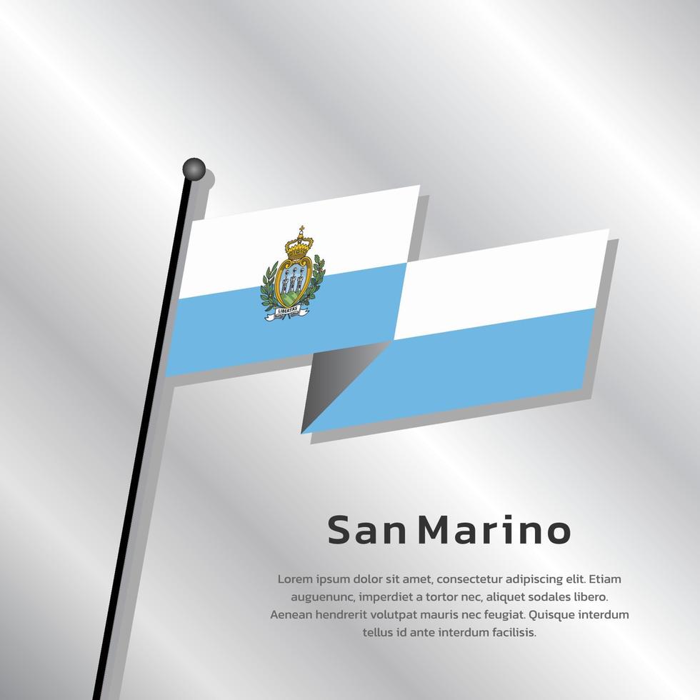 ilustración de la plantilla de la bandera de san marino vector