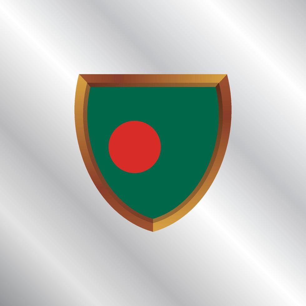 Illustration of Bangladesh flag Template vector