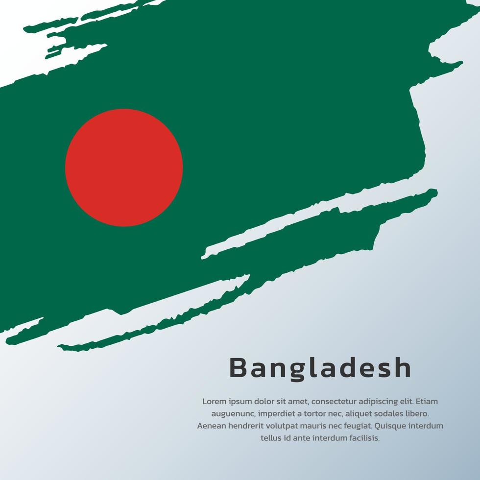 ilustración de la plantilla de la bandera de bangladesh vector