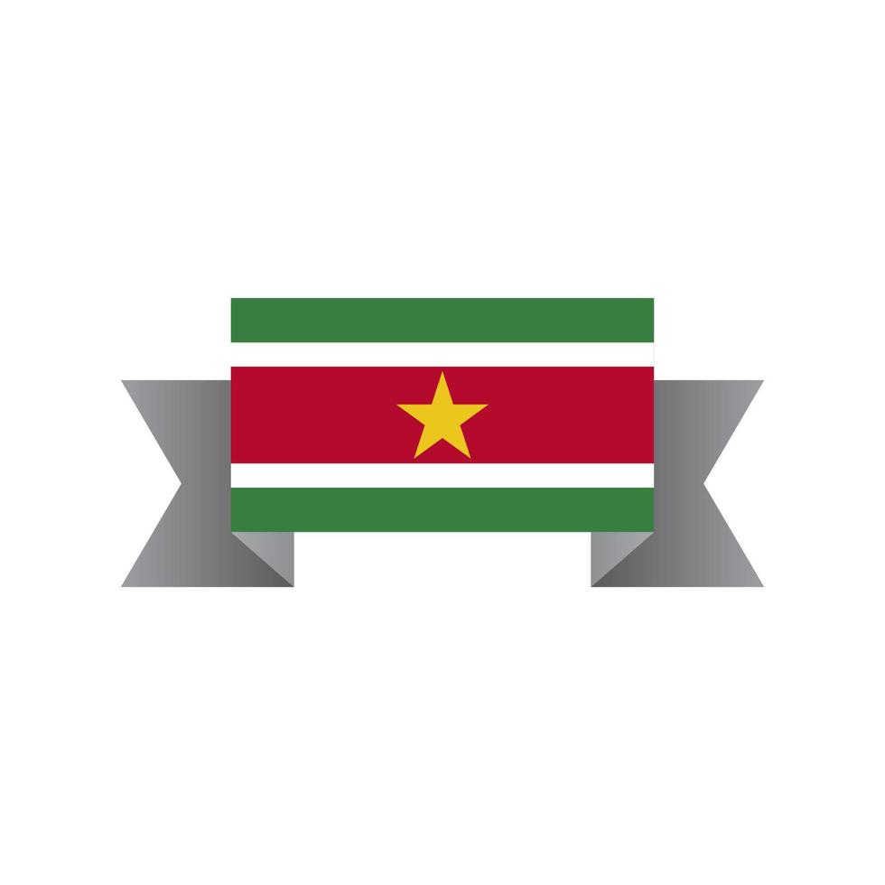 Illustration of Suriname flag Template vector