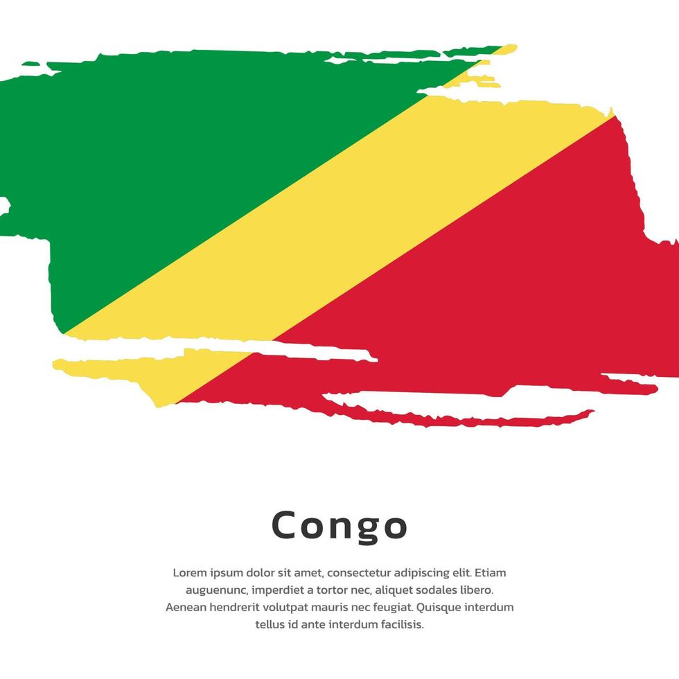 Illustration of Congo flag Template vector