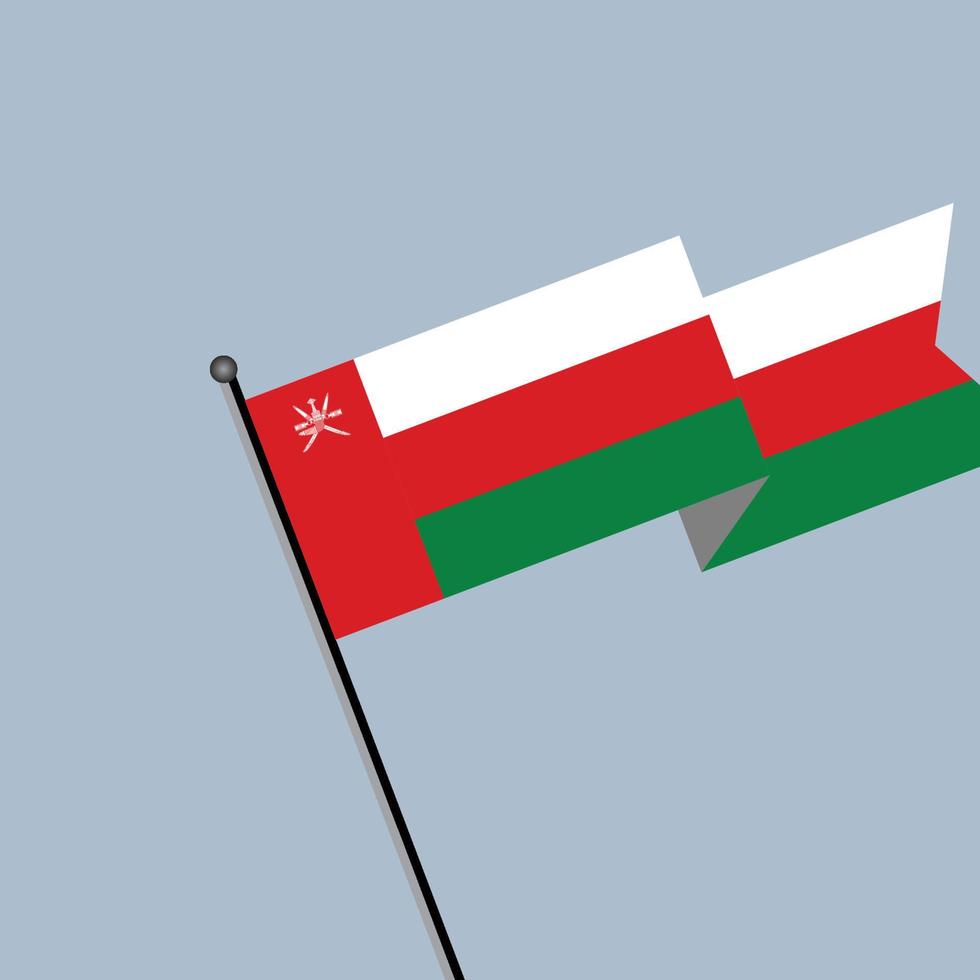 Illustration of Oman flag Template vector