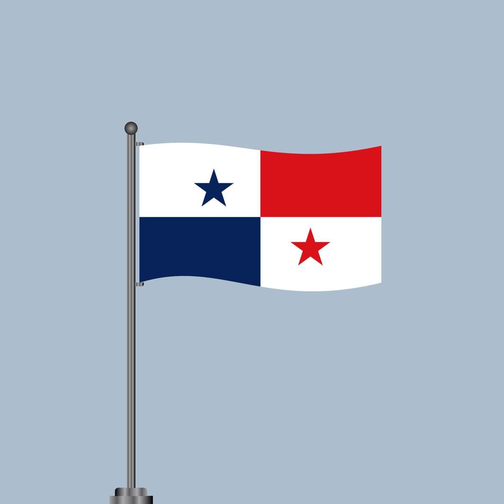 ilustración de la plantilla de la bandera de panamá vector