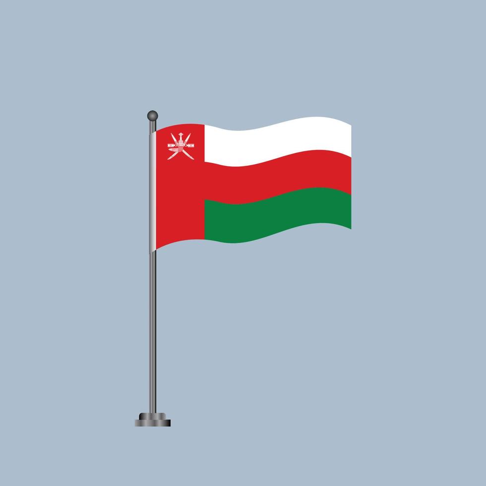 Illustration of Oman flag Template vector