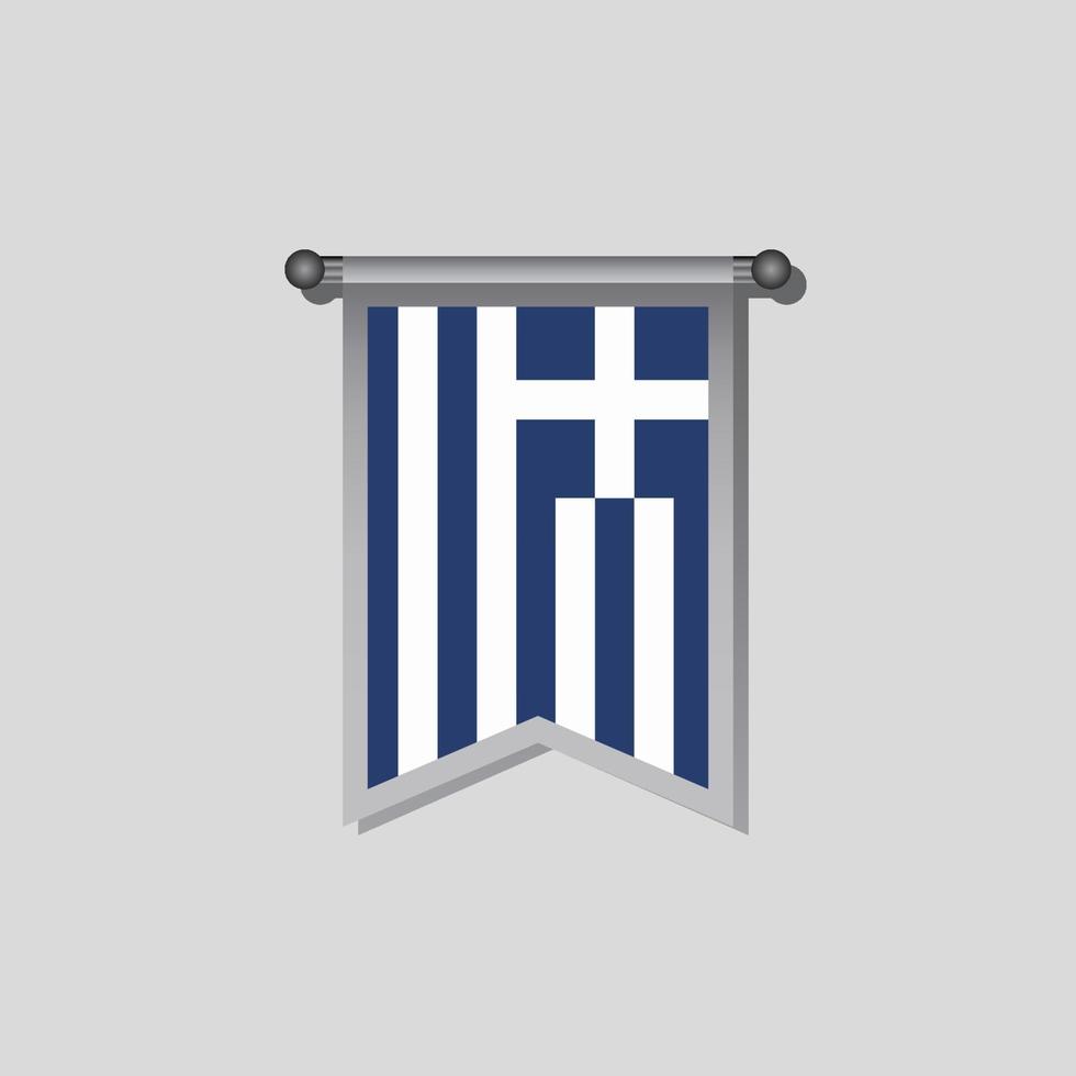 ilustración de la plantilla de la bandera de grecia vector