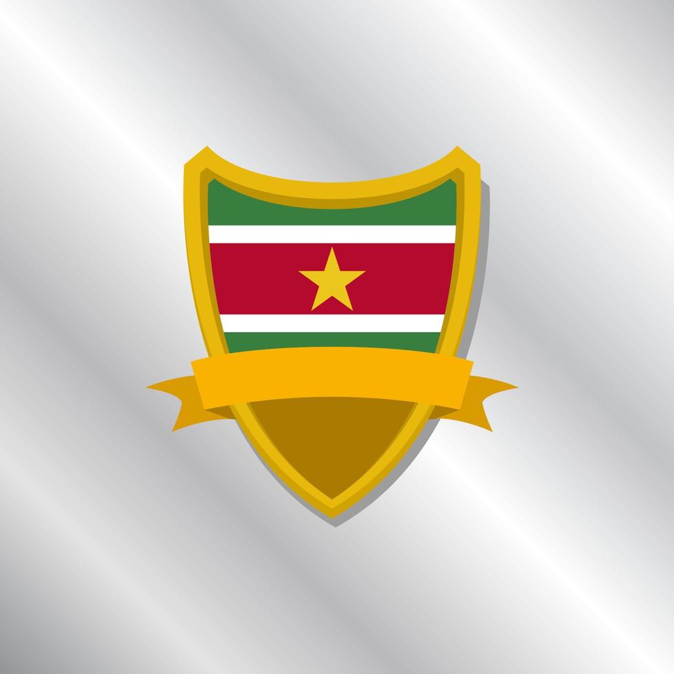 Illustration of Suriname flag Template vector