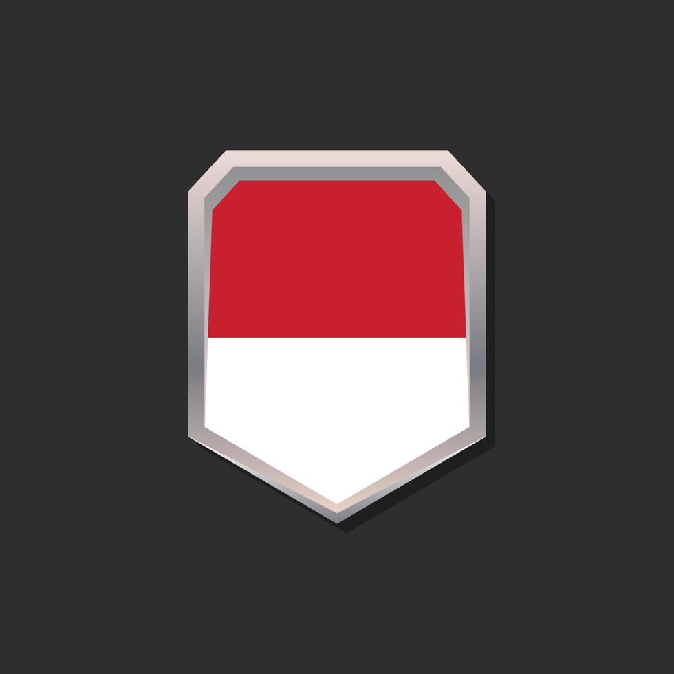 Illustration of Indonesia flag Template vector