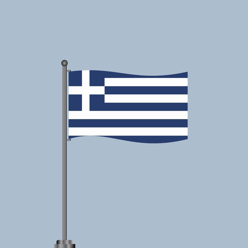 ilustración de la plantilla de la bandera de grecia vector