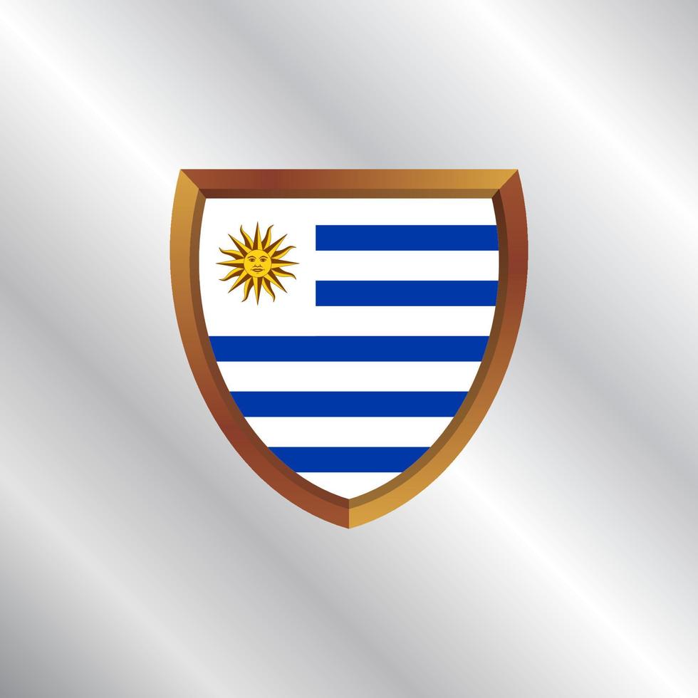 Illustration of Uruguay flag Template vector