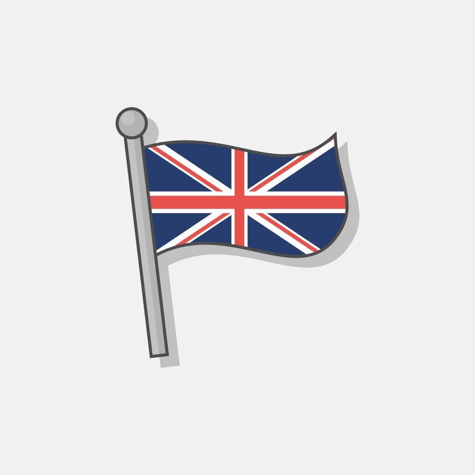 Illustration of United Kingdom flag Template vector