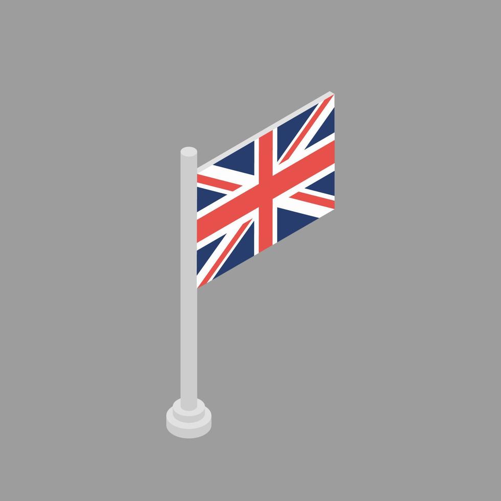 Illustration of United Kingdom flag Template vector