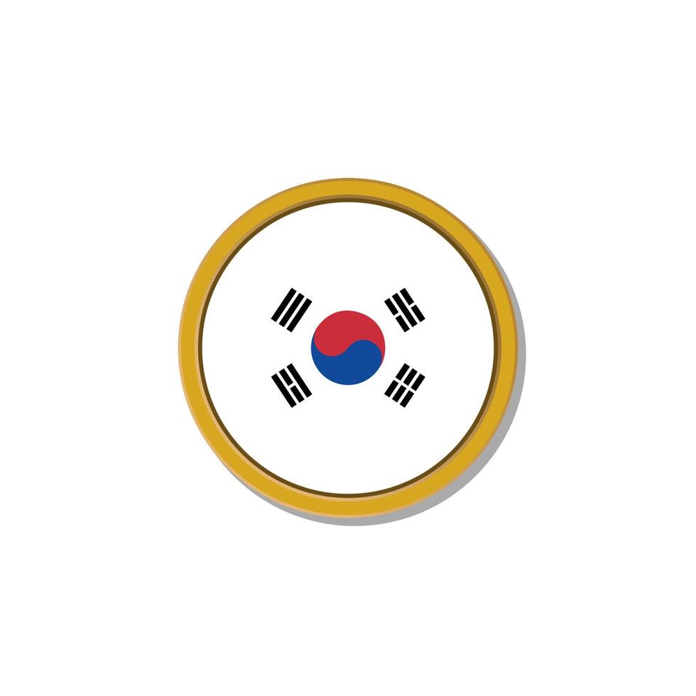 Illustration of South Korea flag Template vector