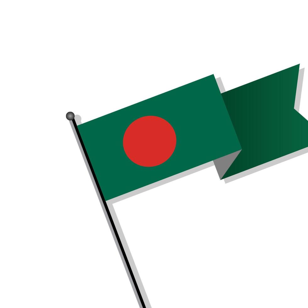 ilustración de la plantilla de la bandera de bangladesh vector