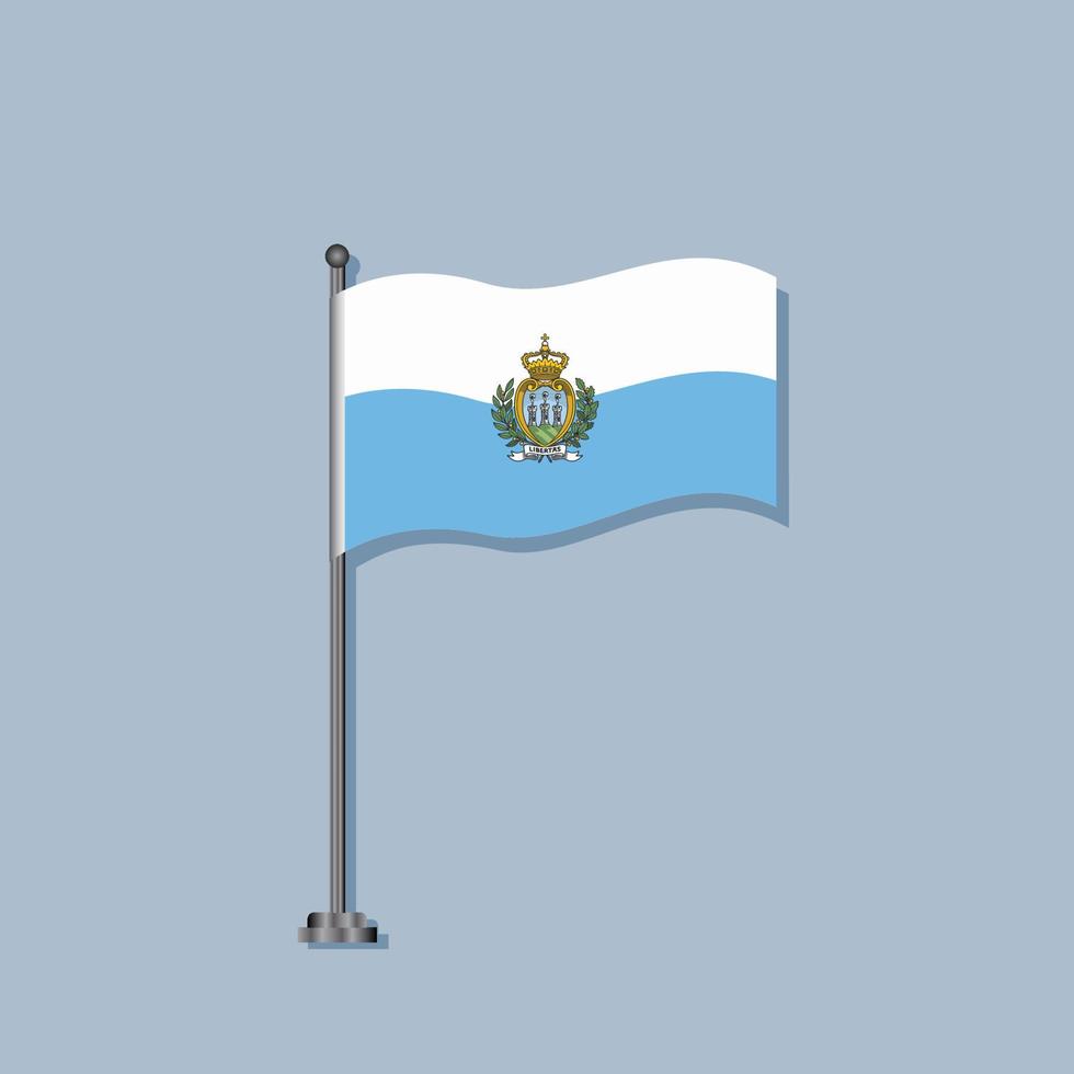 Illustration of San Marino flag Template vector