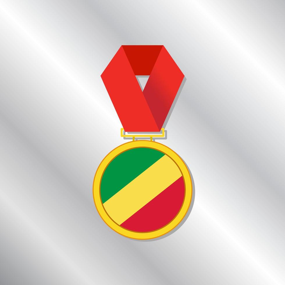Illustration of Congo flag Template vector