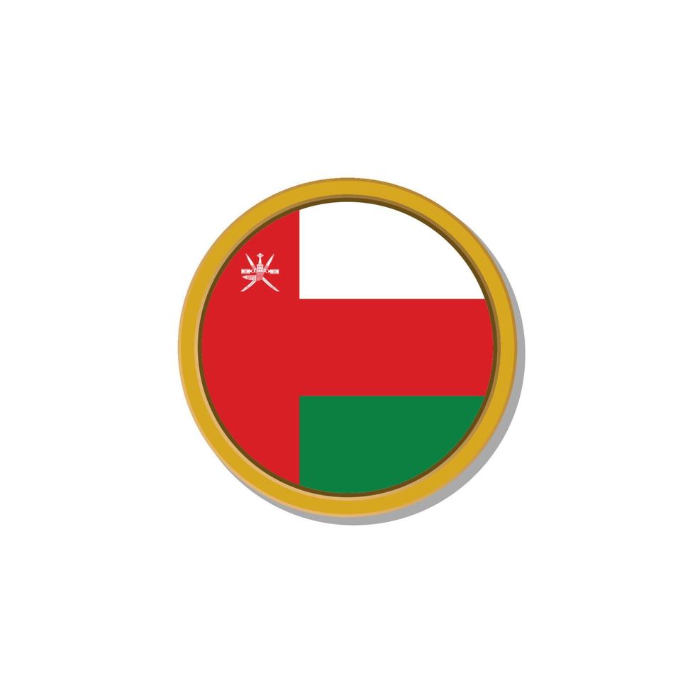 Illustration of Oman flag Template vector