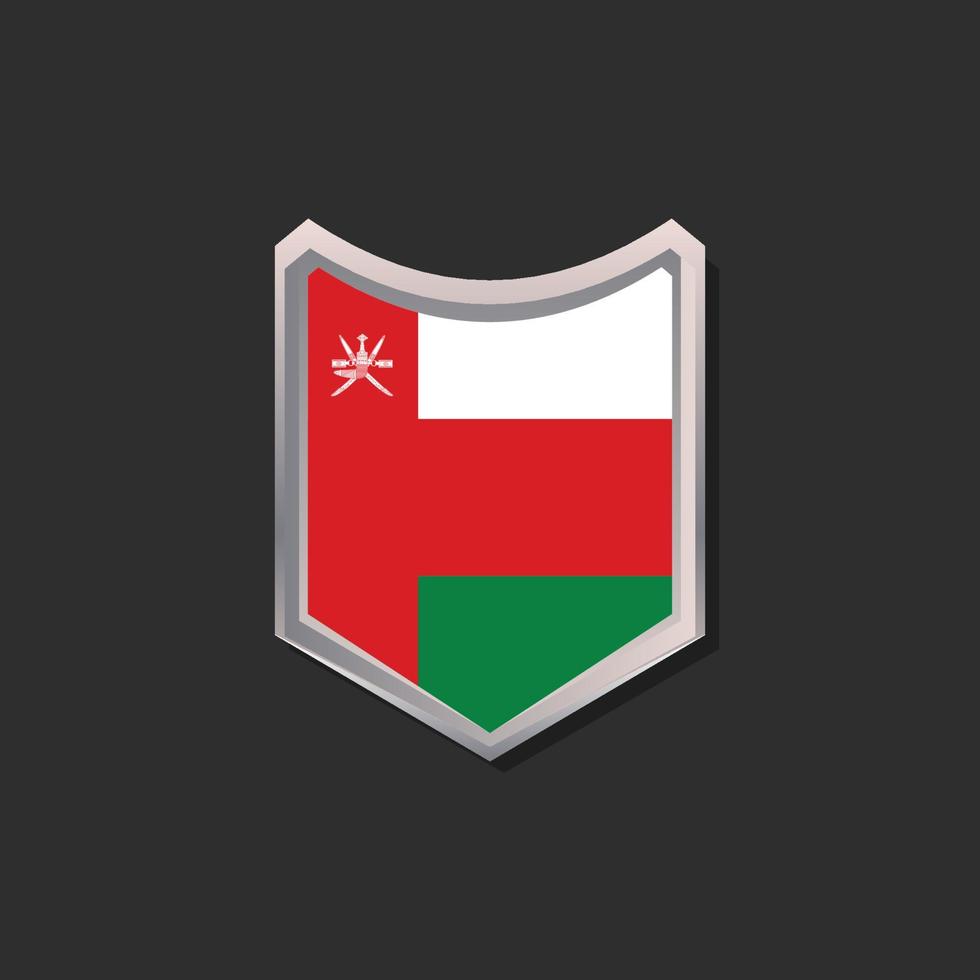 Illustration of Oman flag Template vector