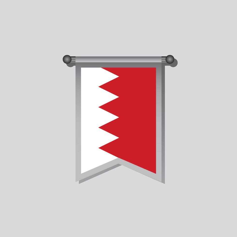 Illustration of Bahrain flag Template vector