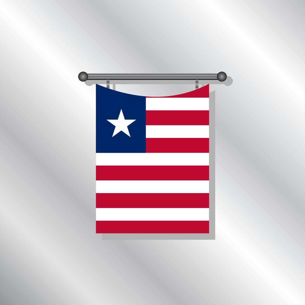 Illustration of Liberia flag Template vector