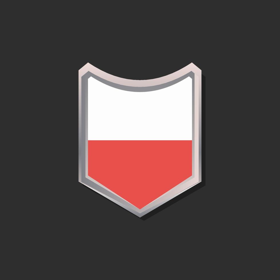 ilustración de plantilla de bandera de polonia vector