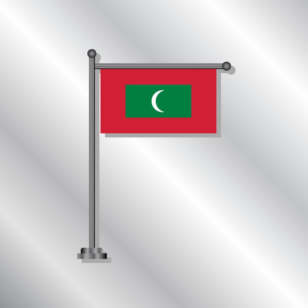 Illustration of Maldives flag Template vector