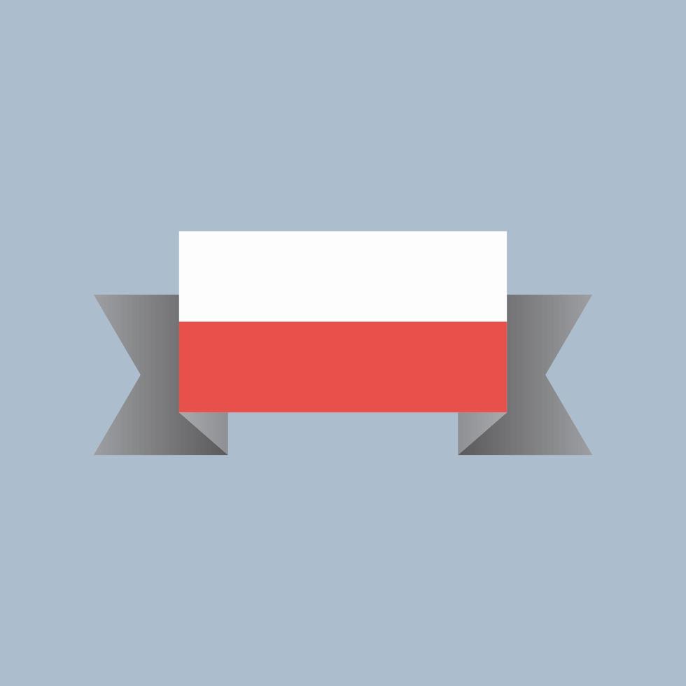 ilustración de plantilla de bandera de polonia vector